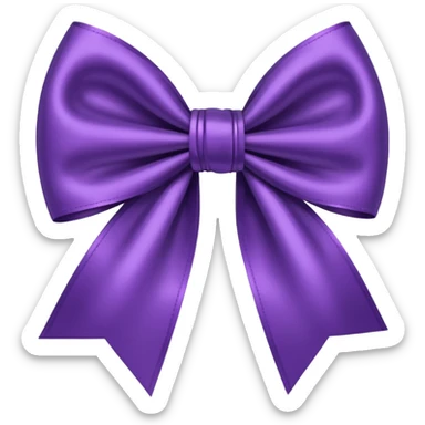 Purple bow sticker