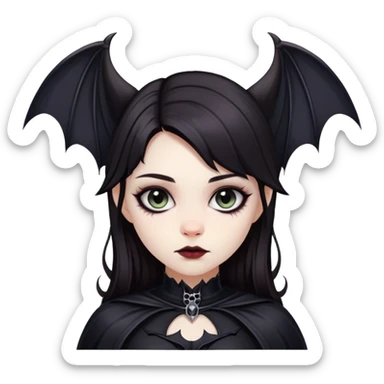 Edgy Cool Cute Gothic-Emo-Vampiric-Bat-Feline-Fakemon-Hybrid full body sticker