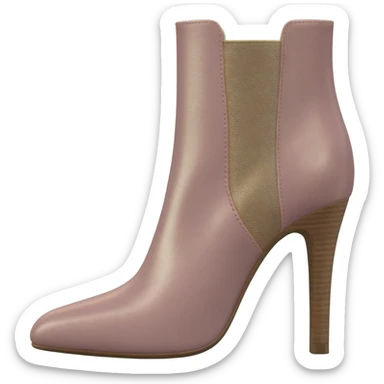 Hyper Realistic isolated side view,  Michael Kors cottagecore style and color scheme, luxury pair of stiletto ankle bootie boots, highly detailed, 3d render sticker