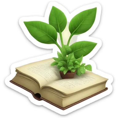 book with plants sticker