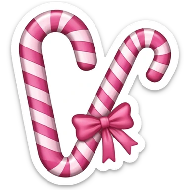Pink candy cane sticker
