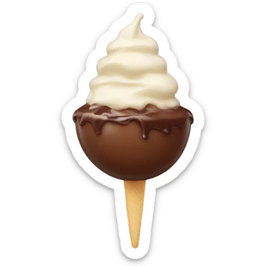 Glace a la vanille et au chocolat  sticker