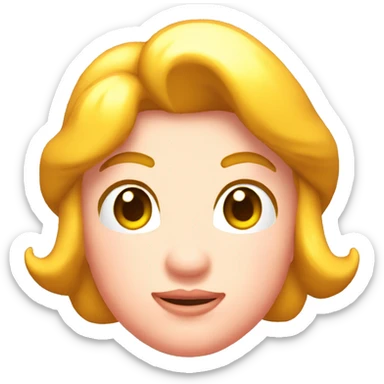 head of princess peach in super mario bros emoji sticker