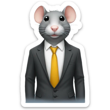  rat in a suit and tie sticker