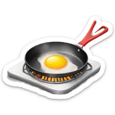 Egg frying on a hot sidewalk sticker