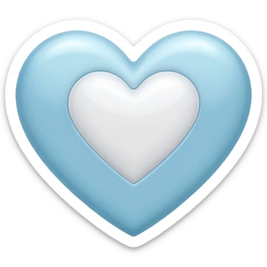 Beyaz kalp sticker