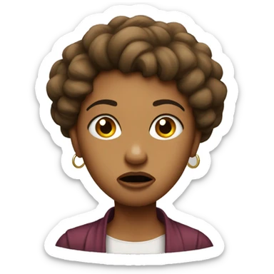 Mad judgy girl sticker