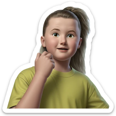 realistic portrait of a boy sticker