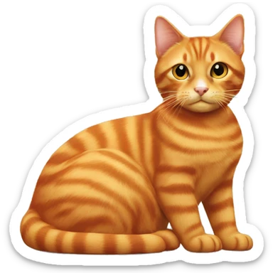 orange tabby cat and black cat  sticker