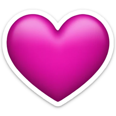 Magenta heart sticker