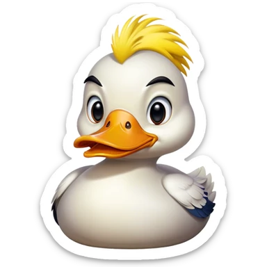 Angry duck sticker