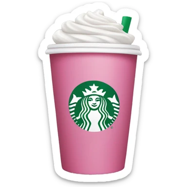 Pink Starbucks cup sticker