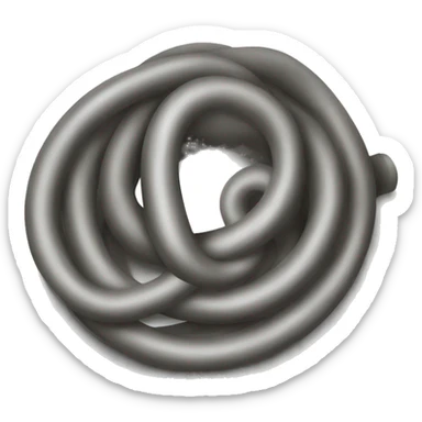 Water hose with a knot sticker