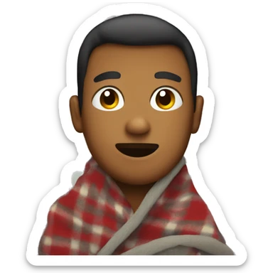 Flannel blanket sticker