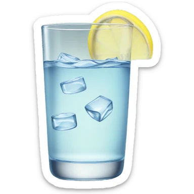 glass of water with lemon slices sticker