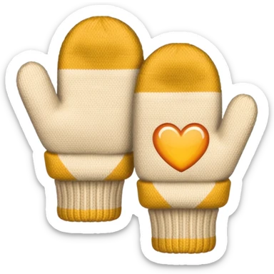 Beige mittens sticker