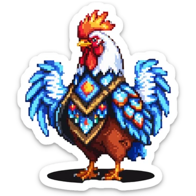 rooster shaman sticker