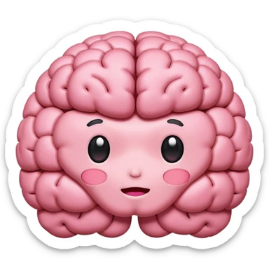 cute brain sticker