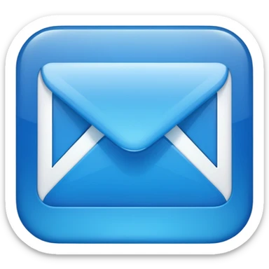 email app icon on blue bg sticker
