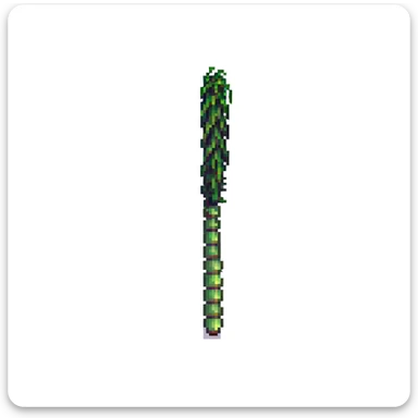 a single tall leek, pixel art style sticker