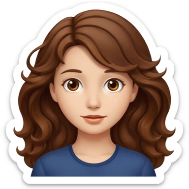 Fille au cheveux ondulés  sticker