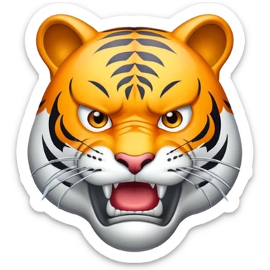 tiger face with salt shaker being salty for Twitch emote sticker