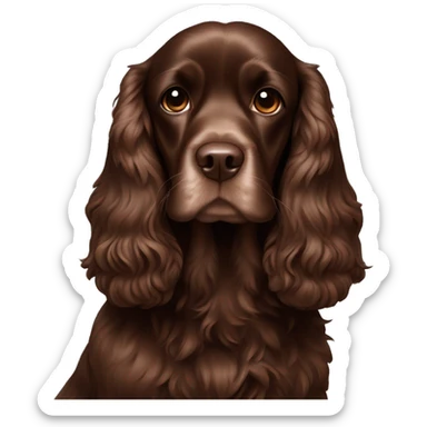 Chocolate brown cocker spaniel  sticker