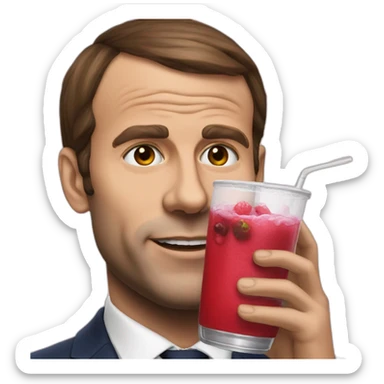 macron drink a beat sticker