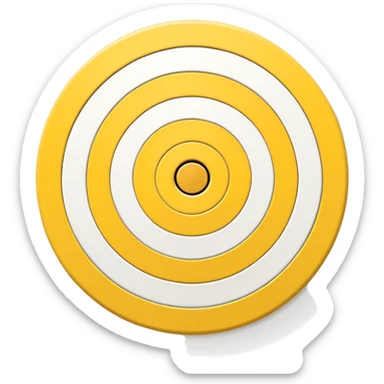 bullseye target emoji in yellow and white sticker