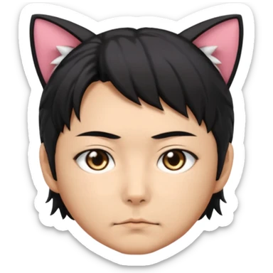 Toji Fushiguro with cat ears sticker