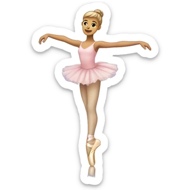 Standing on pointe shoes sticker