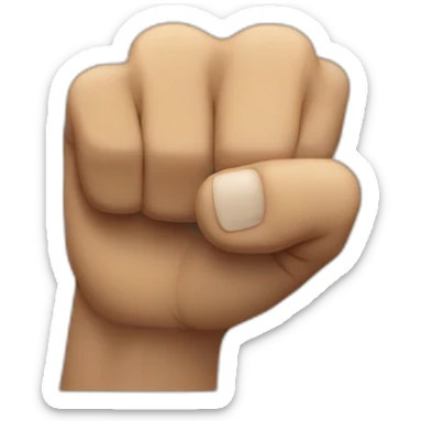 Angry man shaking fist with one finger extended sticker