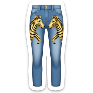 Jeans de cebra sticker