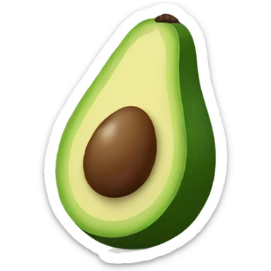 Half Avocado with seed  sticker