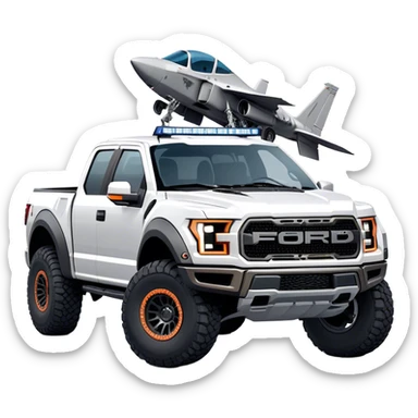 Ford f150 Raptor - Ford (Model Year: 2024) (Iconic colour: White) sticker