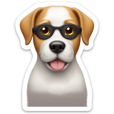 dog with a disguise  sticker