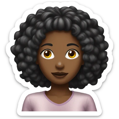 A black girl with  y2k style  sticker