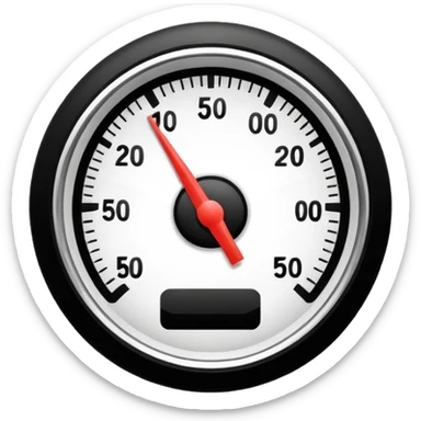 half of simple design speedometer icon for site navigation sticker