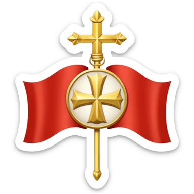 templar x gods of olympus x staff badge flag sticker