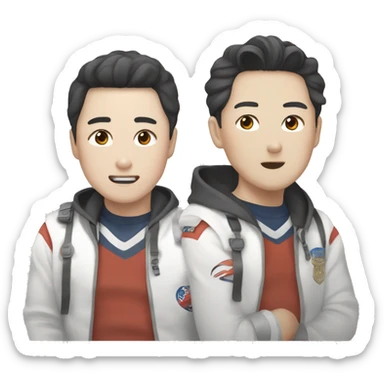 얼굴이 녹아내린 사사람 sticker