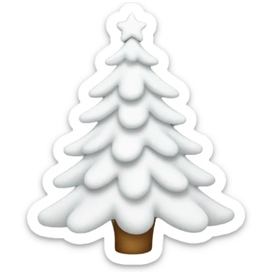 White Christmas tree sticker