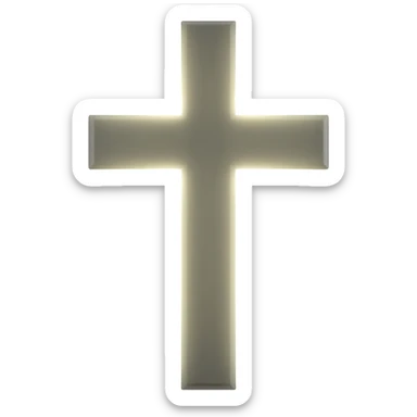 Cross with light sticker