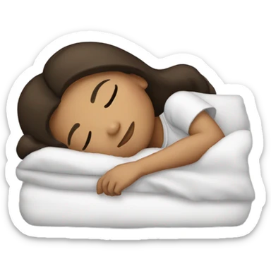 Brunette girl sleeping sticker