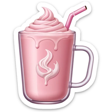 rose hot milk tea sticker