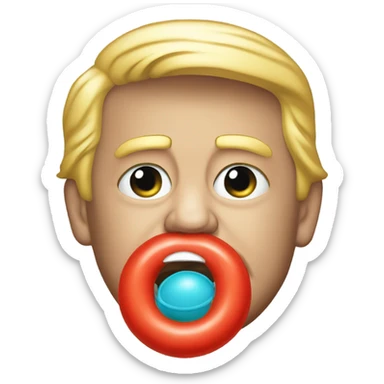 Trump with pacifier sticker