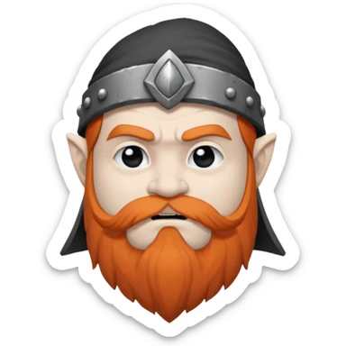 Enano dnd estilo (dibujo antiguo blanco y negro) (ESTILO DARK ANIME Y QUE SE NOTE QUE ES UN ENANO) sticker