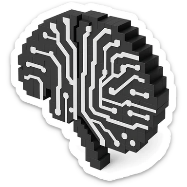 Make it voxel and bnw sticker