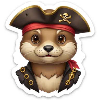 loutre pirate sticker