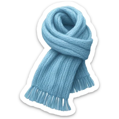 Light blue knit scarf  sticker