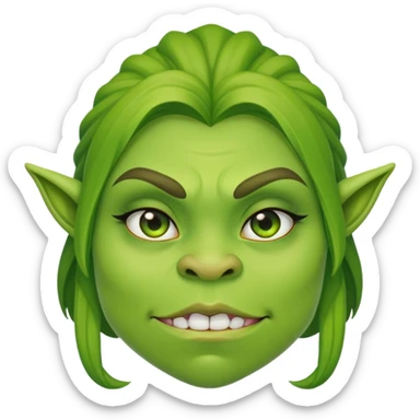 Girl ogre sticker
